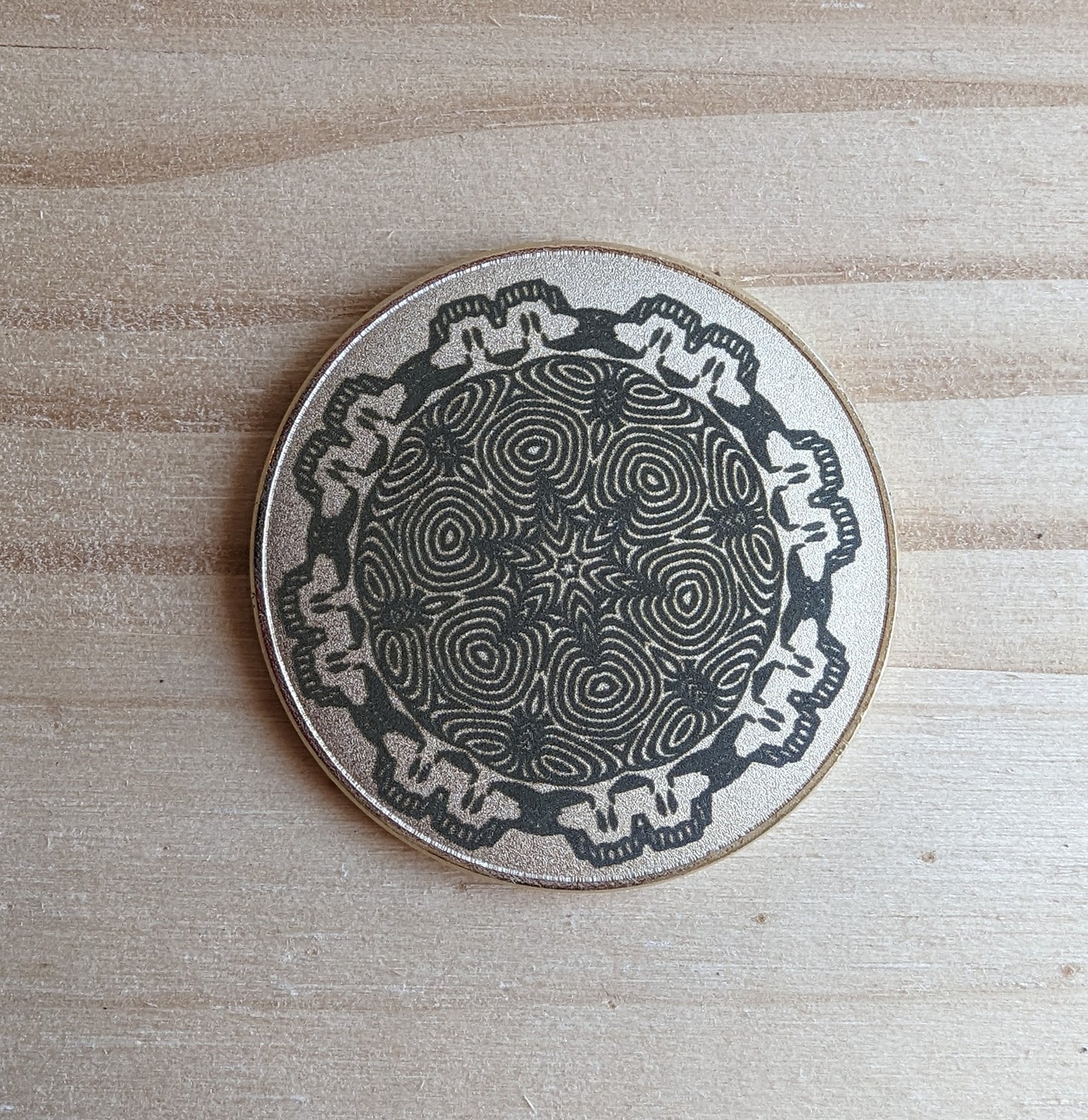 Brass Coin - Skulls/Cat