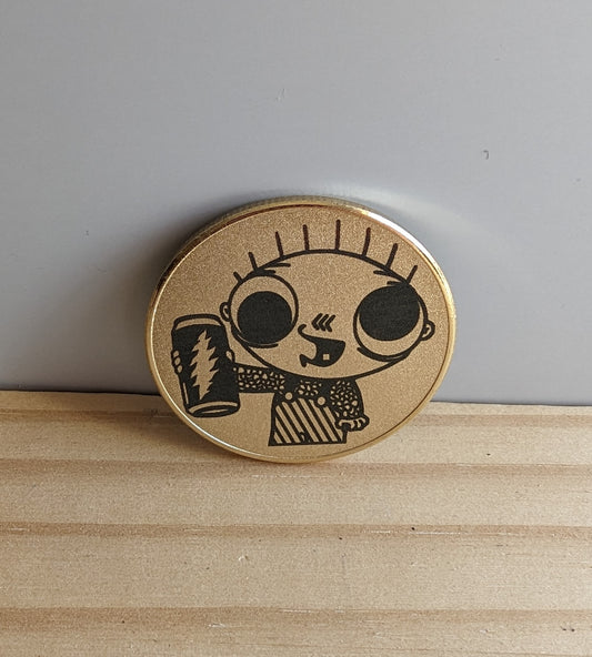 Brass Coin - Skull/Baby